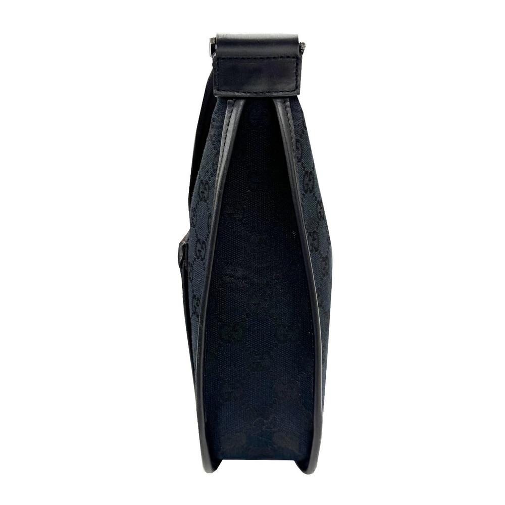 GUCCI One Shoulder Hobo Bag GG Canvas Shoulder Black - Picture 3 of 11